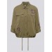 Rabe - 54-221021 Losse hemd vest in kaki met bloem. Rabe - 54-221021 Losse hemd vest in kaki met bloem.